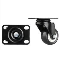 Roulettes industrielles pivotantes à 360° en PVC, moyenne capacité, silencieuses, à roulement à billes perforé, haute qualité, style moderne, haute élasticité, grises