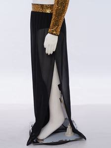 Pantalon de danse en mousseline de soie pour filles de 6 à 16 ans, pour cours de danse, récitals, costume de danse hip hop, danse contemporaine et de salon - Product Image 4