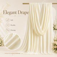 Rideaux de fond rose 3m x 3m en polyester et soie de lait pour décoration de scène événementielle, draperie de mariage avec passe-tiges - Vente en gros