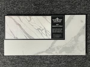 หิน GOLDTOP ODM/OEM ควอตซ์สังเคราะห์ 5072 Calacatta Stella แผ่นใหญ่สำหรับเคาน์เตอร์ทันสมัย พื้น โต๊ะ ท็อปในร่ม และท็อปห้องน้ำ - Product Image 6