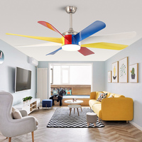 Ventilador de techo decorativo de 62 "con luz y control remoto Ventilador de techo industrial de impermeabilización de ahorro de energía