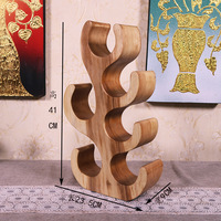 Meuble de bar créatif Houselin, en bois sculpté, à cinq niveaux, en bois massif, pour la présentation du vin, couleur personnalisée, gain de place