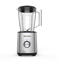 1000-1500W 2-en-1 Mélangeur de table électrique Fonction d'impulsion Mélangeur d'aliments ménagers à 2 vitesses Centrifugeuse avec pot en verre ou en plastique