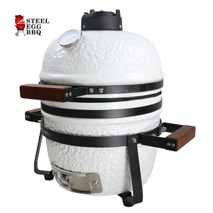 SEB KAMADO Blanc 13 Pouces Mini Barbecue Portable En Céramique Barbecue À Charbon De Bois Cuisine Extérieure BBQ KAMADO Grill - Product Image 3