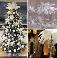 Plumes d'ailes d'autruche teintées, 16-32 pouces/40-80 cm, décorations et fournitures pour mariages, robes de cérémonie, événements, artisanat DIY