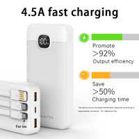 Batterie externe portable personnalisée avec logo Source-Usine, charge rapide 22,5W, 10000mah, 20000mah, 30000mah pour iPhone, Type-C, Android