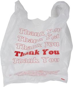 Sacs en plastique pour t-shirts de remerciement, sacs de courses blancs en vrac, sacs de restaurant (11" x 6" x 21") – taille personnalisable - Product Image 5