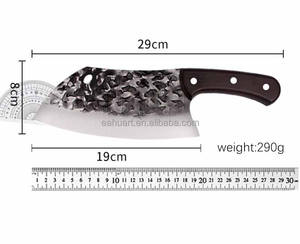 木製ハンドルステンレス鋼キッチンナイフ鋭いシェフナイフ肉と野菜を切るためのカスタムロゴ付き - Product Image 6