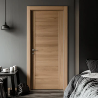 Porte en bois massif ignifuge 30/60/90 minutes, fonction antivol, ouverture manuelle, design moderne pour atelier, chambre, supermarché