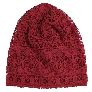 Sombrero de Jersey fino de primavera y otoño, sombrero de pila de encaje, sombrero de pañuelo de confinamiento posparto - Product Image 5