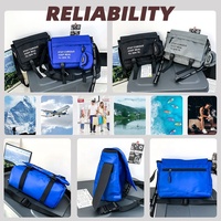 Tas Selempang Pria 2-in-1 Tali Adjustable 3 Warna Tahan Air Kapasitas Besar Logo Custom Fashion Kancing  untuk Pelajar