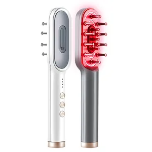Hot Selling Electric Hair Growth Comb with Massage Led Phototherapy Hair Oil liquid can be added EMS RF LED laser