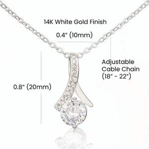 Collier Pendentif Goutte d'Eau Classique en Cuivre « Ma Belle Maman » avec Carte Texte Personnalisée – Cadeau d'Appréciation Fils-Maman pour la Fête des Mères et Anniversaire - Product Image 6
