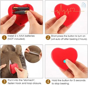 Pet Toy Heartbeat Puppy educational Training peluche comodo sollievo dall'ansia Sleep Aid Doll dog