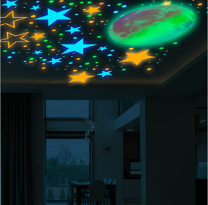 Autocollants muraux lumineux Lune Étoiles Autocollants fluorescents autocollants pour <span class=keywords><strong>chambre</strong></span> à coucher <span class=keywords><strong>Plafond</strong></span> <span class=keywords><strong>Chambre</strong></span> d'enfant Décoration murale qui brille dans le noir - Product Image 6