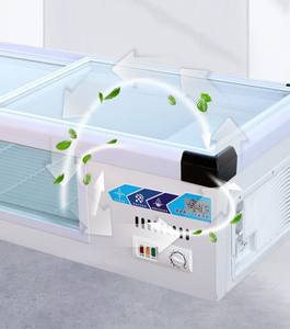 Congélateur à double porte avec thermostat mécanique réglable et porte coulissante entièrement vitrée pour supermarchés, restaurants et vendeurs ambulants - Product Image 2