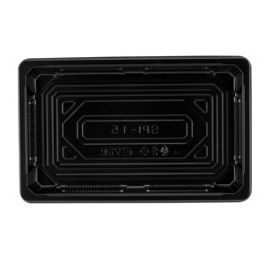 Venta al por mayor Premium desechable de dos piezas PS envases de plástico para sushi restaurante Sushi bandeja 12 oz / 360cc tapa transparente para alimentos fríos - Product Image 1