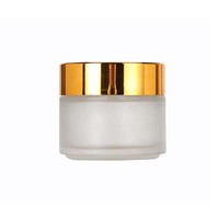 Emballage cosmétique de luxe de 50 ml, pot rond en verre pour pommade, crème, avec couvercle blanc UV