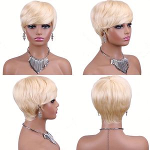 Stock d'usine Amygirl pour la coupe complète du mécanisme 613 #   Perruque en cheveux indiens Remy, qualité 8A-12A, densité 150%-200%, couverture complète de la tête - Product Image 2