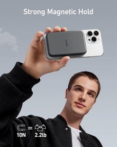 แบตเตอรี่แม่เหล็ก Anker 621 (MagGo) 5000mah เครื่องชาร์จพกพาขนาดเล็กบางเฉียบ พาวเวอร์แบงค์แม่เหล็ก ชาร์จไร้สาย - Product Image 4