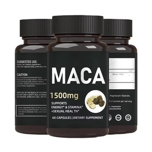 Capsules d'énergie à la racine de Maca noire pour le dropshipping, Complément alimentaire à base de plantes pour booster la vitalité masculine - Product Image 1