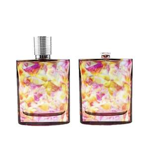 Coloré fantaisie carré verre bouteille de parfum Wp100ml fendu vaporisateur pompe scellant bouchon fond épais assorti <span class=keywords><strong>vide</strong></span> peut soins de la peau sérum - Product Image 5