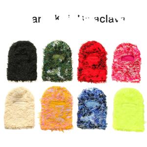 DF0706 Cagoule de ski camouflage motif herbe, avec logo personnalisé, effet vieilli, tricotée, intégrale, pour l'hiver, de créateur - Product Image 2