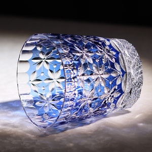 Verre à <span class=keywords><strong>whisky</strong></span> et à vin vert et bleu transparent, motif <span class=keywords><strong>Sakura</strong></span> fait main, luxe moderne, 320 ml, pour fêtes et mariages, avec boîte cadeau - Product Image 2
