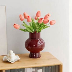 Jarrón de Vidrio de Lujo para Decoración de Arreglos Florales en la Sala de Estar, Estilo Artístico de Mediados de la Antigüedad - Product Image 2