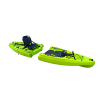 Kayak à pédales solo avec moteur électrique ou aileron de pêche motorisé 2026, en HDPE, pour la pêche à la traîne, bateau/canoë en plastique à ramer