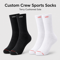 Chaussettes de sport antibactériennes personnalisées avec logo, semelle en tissu éponge rembourrée, côtelées, pour entraînement athlétique, basketball, hommes et femmes, vente en gros