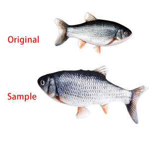 Mainan Hewan Peliharaan Flop Ikan Bergerak Kucing Kicker Ikan Terkulai Mainan Hewan Ikan Bergoyang Gerak Catnip Kucing Interaktif Mainan - Product Image 1