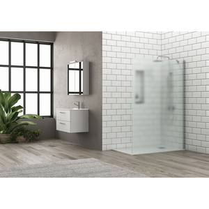 Kamalu KS2800CS Box Doccia Walk-in Senza Telaio 90cm con Vetro Satinato e Piatto Rettangolare con Staffa Diagonale per Bagno - Product Image 4