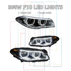 Faros Delanteros LED DRL para BMW <span class=keywords><strong>F10</strong></span> F18 2010-2016, Estilo de Auto, <span class=keywords><strong>520i</strong></span> 525i 530i, Accesorios para Auto, Color 6000K, 12V - Product Image 3
