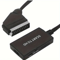 SCART-Eingang zu HDMI-Ausgang Konverter 720P/1080P SCART Composite zu HDTV mit USB-Kabel für Sky Box VCR Blu-ray Player