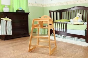Chaise haute en bois pour bébé et tout-petit, moderne, <span class=keywords><strong>empilable</strong></span>, de qualité commerciale, en bois massif, table à manger, cuisine - Product Image 5