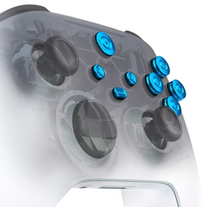 EXtremeRate Kits de boutons métalliques 8-en-1 bleus (Action, Home, Start, Retour, Partager) pour manette Xbox Series X S - Product Image 2