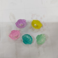 Modèles en résine de coquillages brillants et colorés, mini artisanat créatif en résine pour étui à crayons, décoration de téléphone portable, fournitures de bricolage