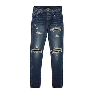 LEDUO con Logo personalizzato da <span class=keywords><strong>uomo</strong></span> <span class=keywords><strong>Slim</strong></span> consumed Jeans con Zip-Fly con chiusura a metà vita <span class=keywords><strong>pantaloni</strong></span> Skinny <span class=keywords><strong>Casual</strong></span> - Product Image 1