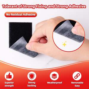 Klettband 2,5 cm x 6 m Hochleistungs-Doppelseitiges Selbstklebendes PVC-Klettband Wiederverschließbare Montagestreifen für Bilder - Product Image 5