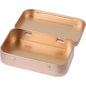 Empty Custom Printed square Black Silver <strong>Rose</strong> Gold Rectangular Stationery Can Small <strong>Chocolate</strong> Metal <strong>Tin</strong> Box with Hinged Lid <strong>Tins</strong> - Product Image 3