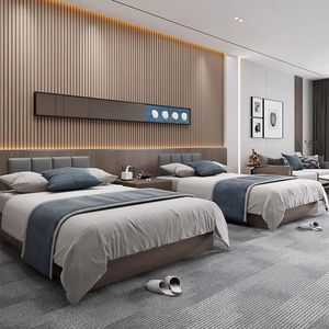 Stile moderno personalizzato scatola letto per Hotel camera da letto appartamento completo arredamento Design semplice - Product Image 3