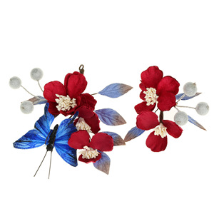 Nouvelle épingle à cheveux classique de style chinois à fleurs violettes, coiffe pour robe de mariée, accessoire rétro de style chinois pour cheongsam, Hanfu - Product Image 5