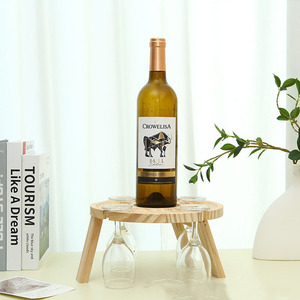 Plateau rond pliable en bambou pour accoudoir de canapé, plateau de service pour canapé, table à collation - Product Image 2