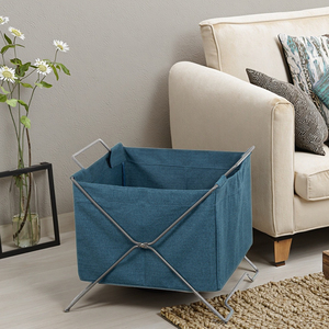 Scaffale Portaoggetti Pieghevole in Stile Giapponese, Portariviste in Filo Metallico, Cestini Portaoggetti per Soggiorno, Grande Capacità - Product Image 3