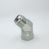 JIC femelle JIC mâle 45 degrés coude 2J4 adaptateur de tuyau hydraulique raccord réutilisable raccord monobloc