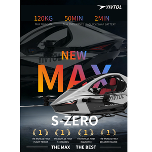 Nuovo YIVTOL <span class=keywords><strong>S</strong></span> ZERO Originale, Veicolo Volante a Batteria in Fibra di Carbonio, 10-55 Minuti di Volo, Carico Utile 110kg, 70km/<span class=keywords><strong>h</strong></span>, Combo Base - Product Image 4
