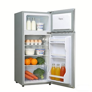 Factory Wholesale Export Compressor Solar Dual-door <b>Refrigerator</b> 12-24V 50-99L BCD-112 High-Efficiency Compressor Ensures Long-l - Product Image 2