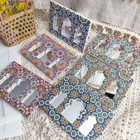 Cadeaux d'anniversaire en gros, miroir de bureau, décoration, ornement, plaque en céramique personnalisée pour cadeaux souvenirs
