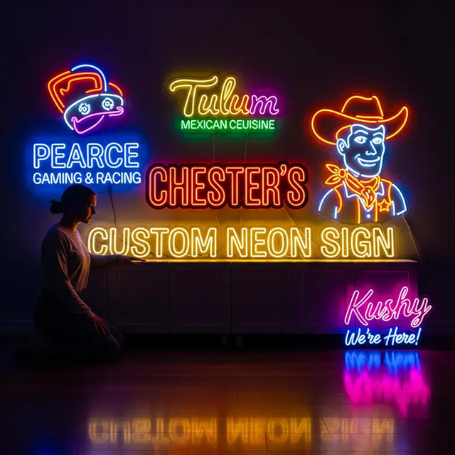 Customizable LED Neon Business Sign for Car Shops Hospitals Companies-Flexible Neon Logo Light Custom Branding Advertising